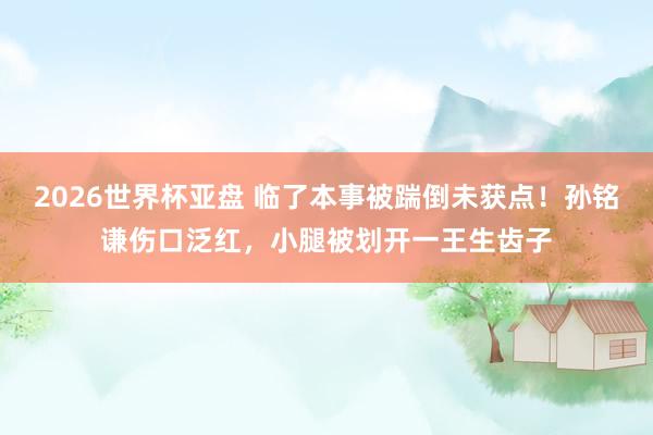 2026世界杯亚盘 临了本事被踹倒未获点!孙铭谦伤口泛红,小腿被划开一王生齿子