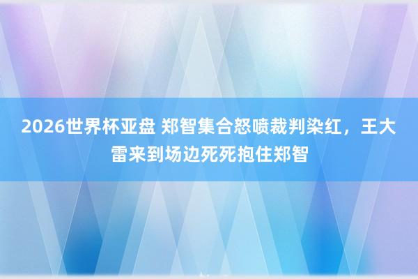 2026世界杯亚盘 郑智集合怒喷裁判染红，王大雷来到场边死死抱住郑智