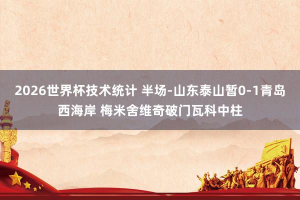 2026世界杯技术统计 半场-山东泰山暂0-1青岛西海岸 梅米舍维奇破门瓦科中柱