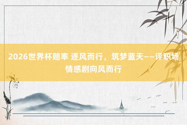 2026世界杯赔率 逐风而行,筑梦蓝天——评职场情感剧向风而行