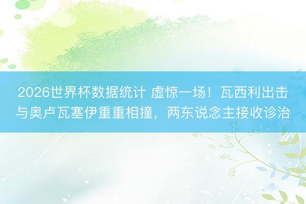 2026世界杯数据统计 虚惊一场!瓦西利出击与奥卢瓦塞伊重重相撞,两东说念主接收诊治